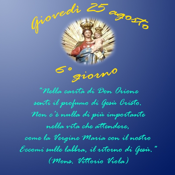 Tortona – 6° Giorno della Novena alla Madonna della Guardia