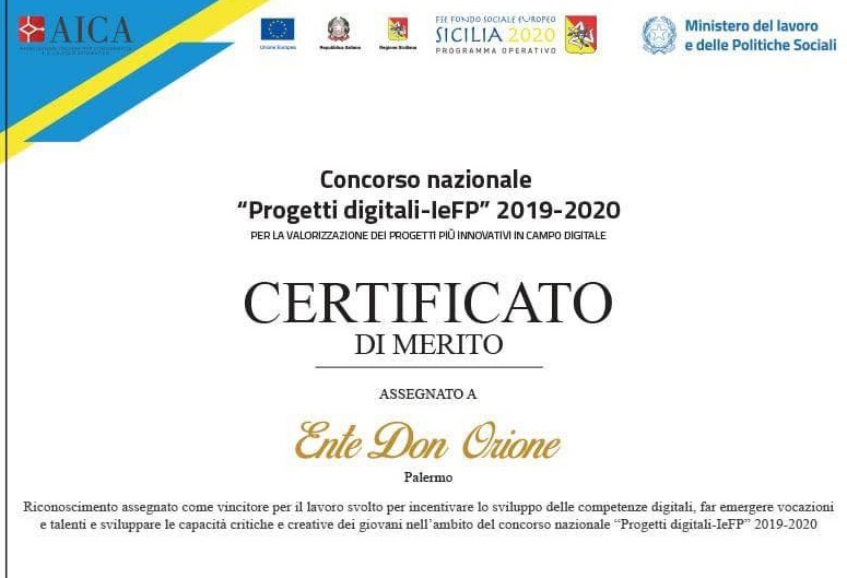 Palermo – Un premio all’Endofap per l’innovazione digitale