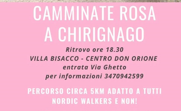 Chirignago – Una camminata in rosa